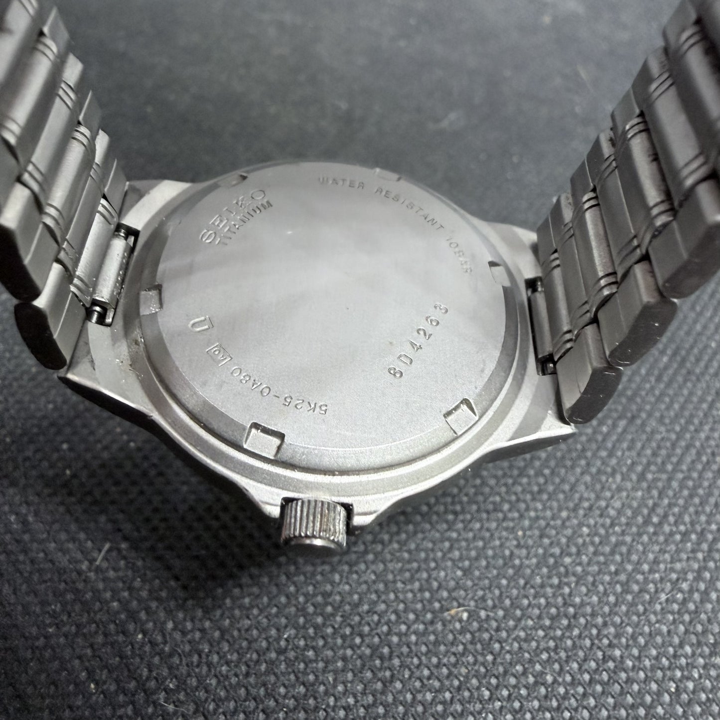 Seiko 5K25-0A80 Men's Titanium Solar Watch