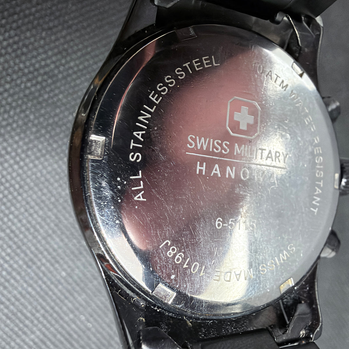 Swiss Military Hanowa Freedom Chronograph – Black PVD & Blue Dial 40.5mm (Fits 18cm Wrist)