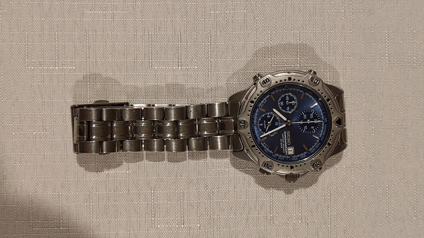 Vintage Seiko Quartz Chronograph 7T32-6E40 - Oct 1992