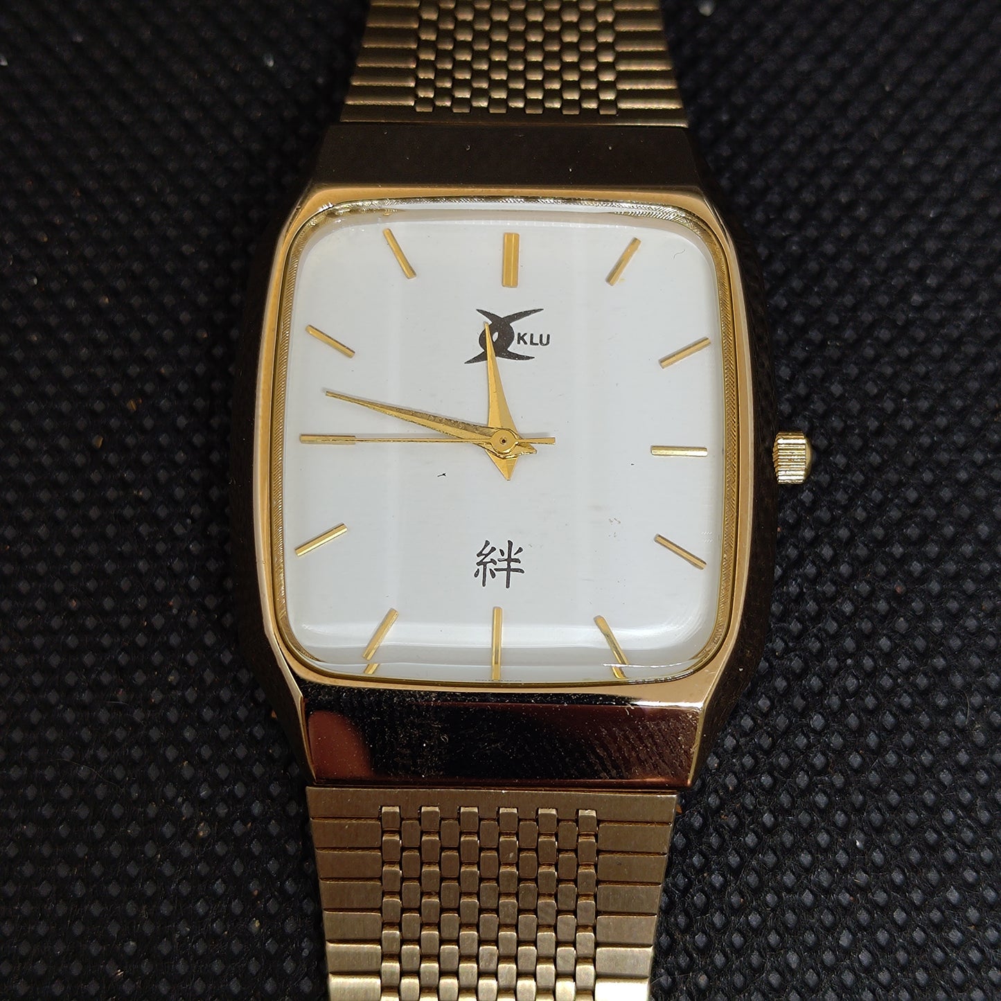 Klu Japan Mens Gold Dress Watch