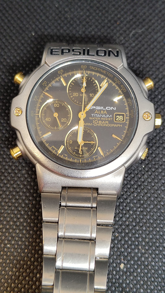 Seiko Alba Epsilon Titanium Chronograph Y182-6A80