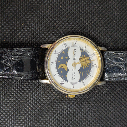 Farrini Quartz Moon phase Dress Watch