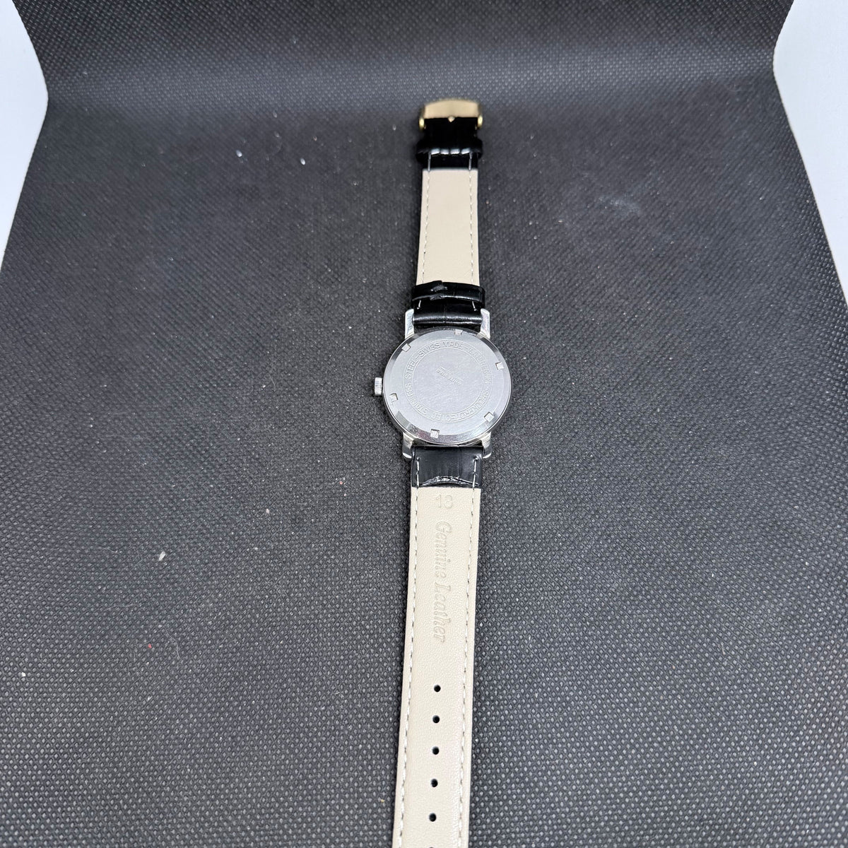 Mens White Star Vintage Dress Watch
