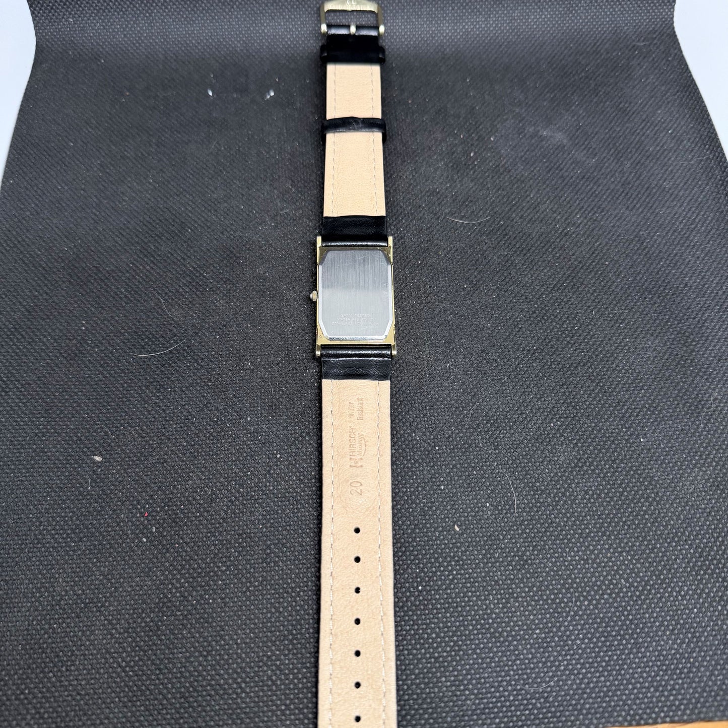 Ronson Men's Tank Watch on New Hirsch Leather Strap