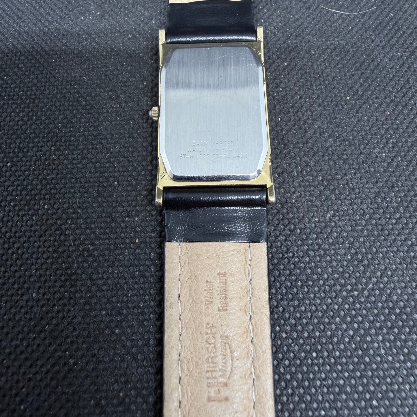 Ronson Men's Tank Watch on New Hirsch Leather Strap