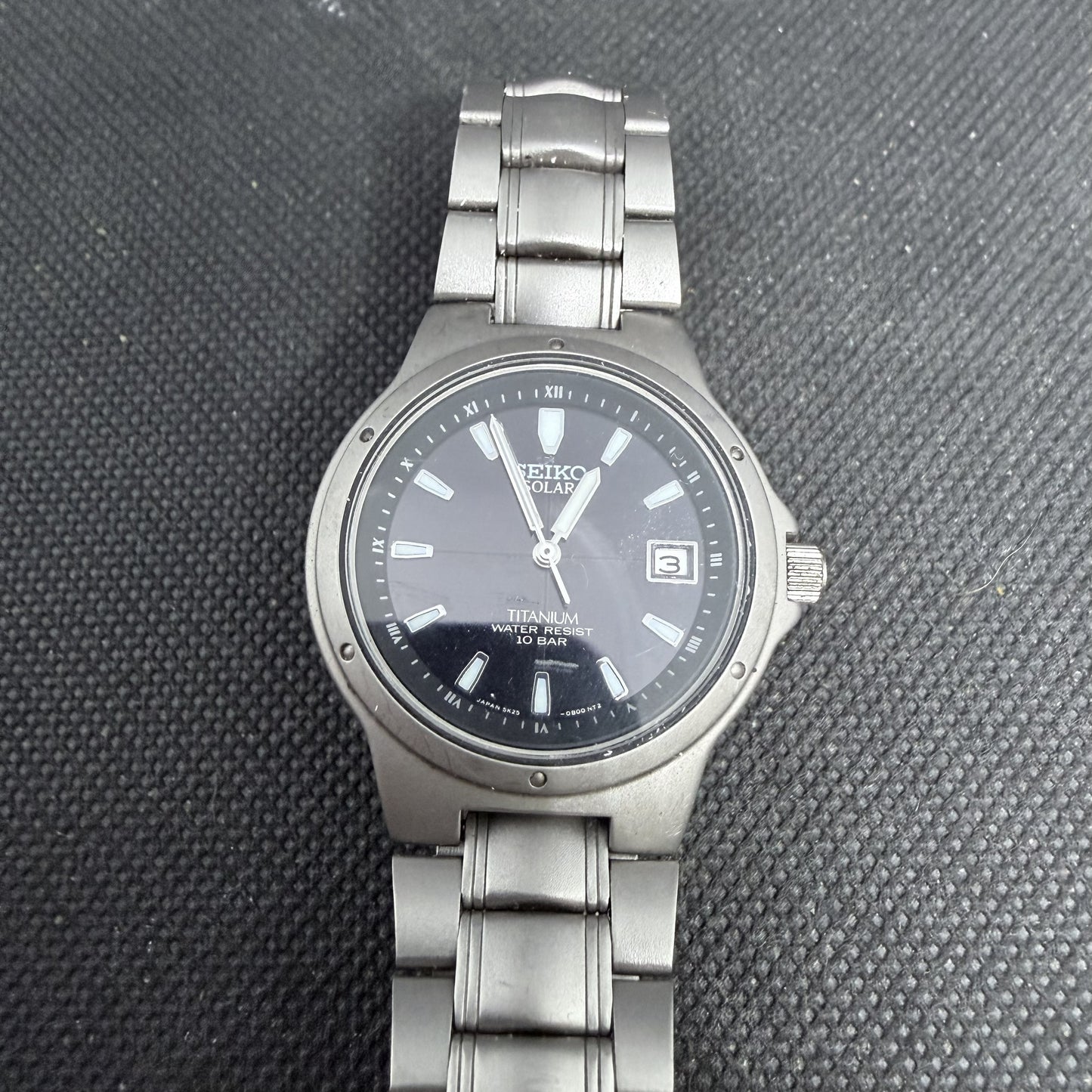 Seiko 5K25-0A80 Men's Titanium Solar Watch