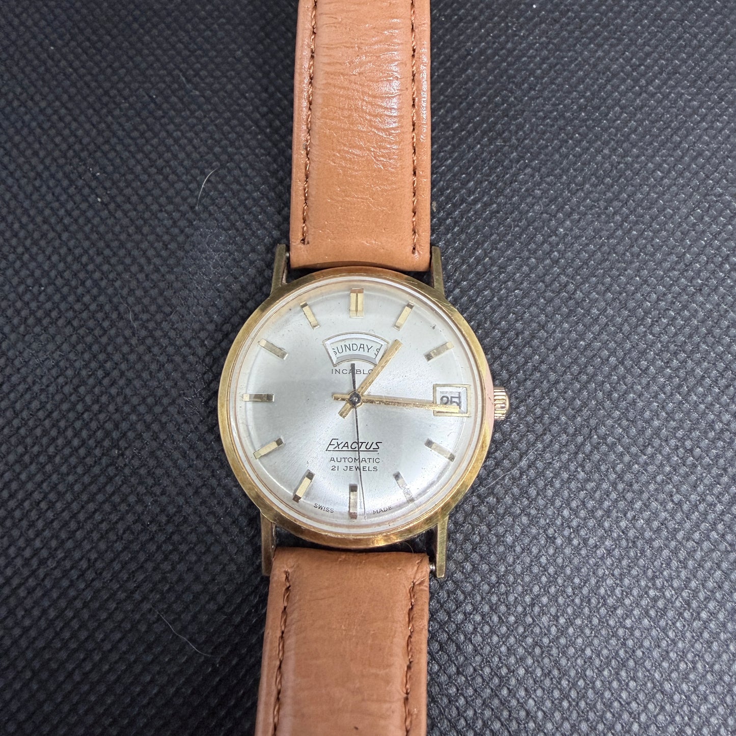 Vintage Exactus Day Date Automatic Men's Watch