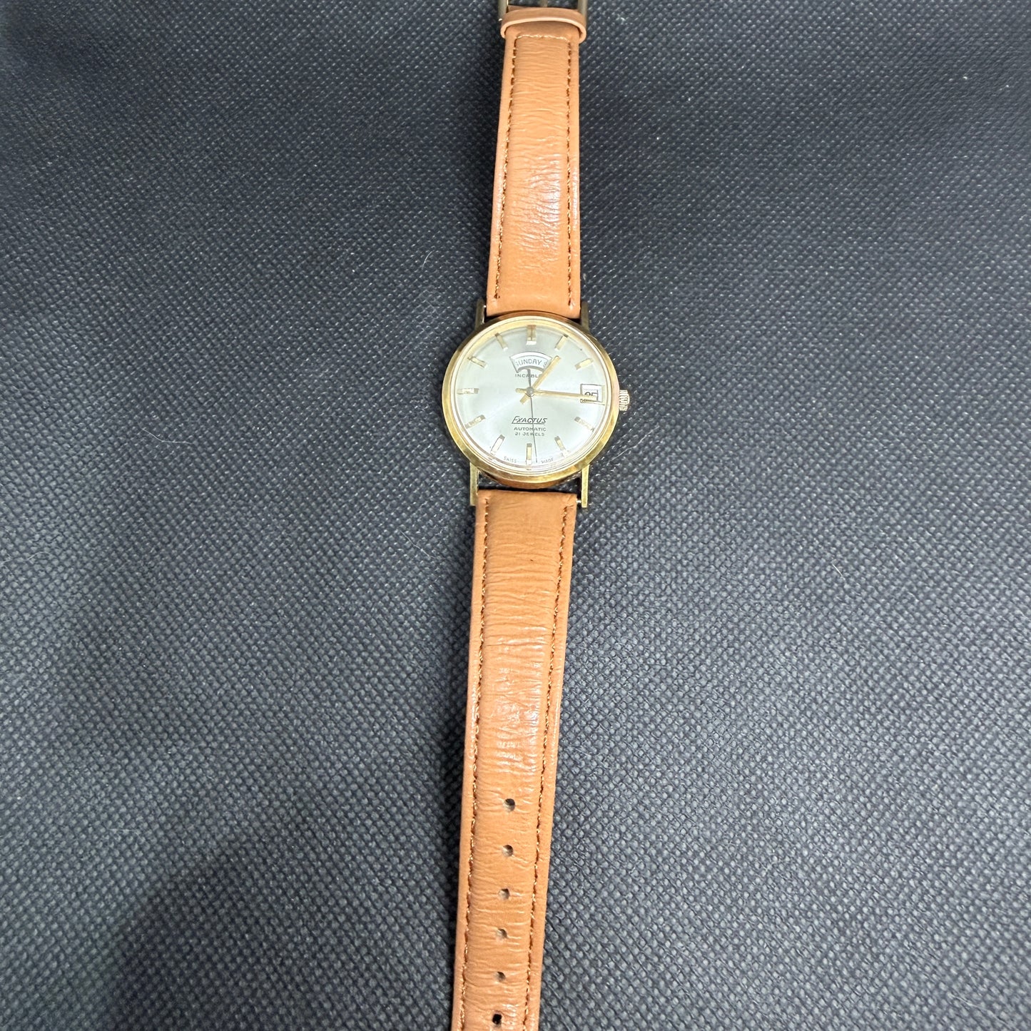 Vintage Exactus Day Date Automatic Men's Watch