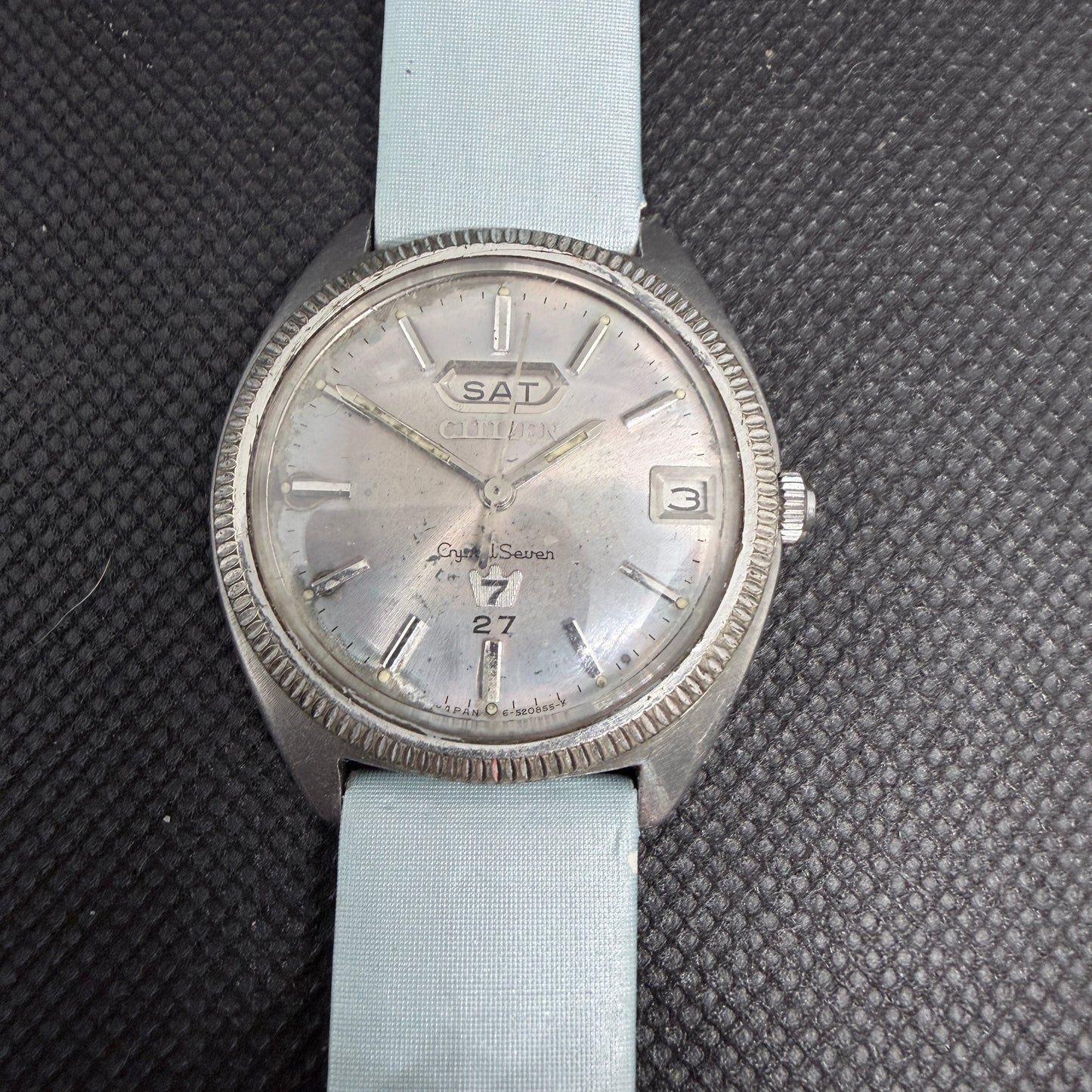 Vintage Men's Citizen Crystal Seven Day Date Automatic Watch