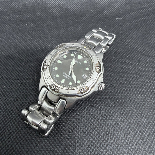 Seiko Scuba Quartz Dive Watch *Black Mother of Pearl Dial*