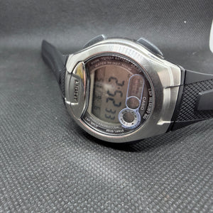 Casio Illuminator Running Watch – Silver & Black Ref. W-752