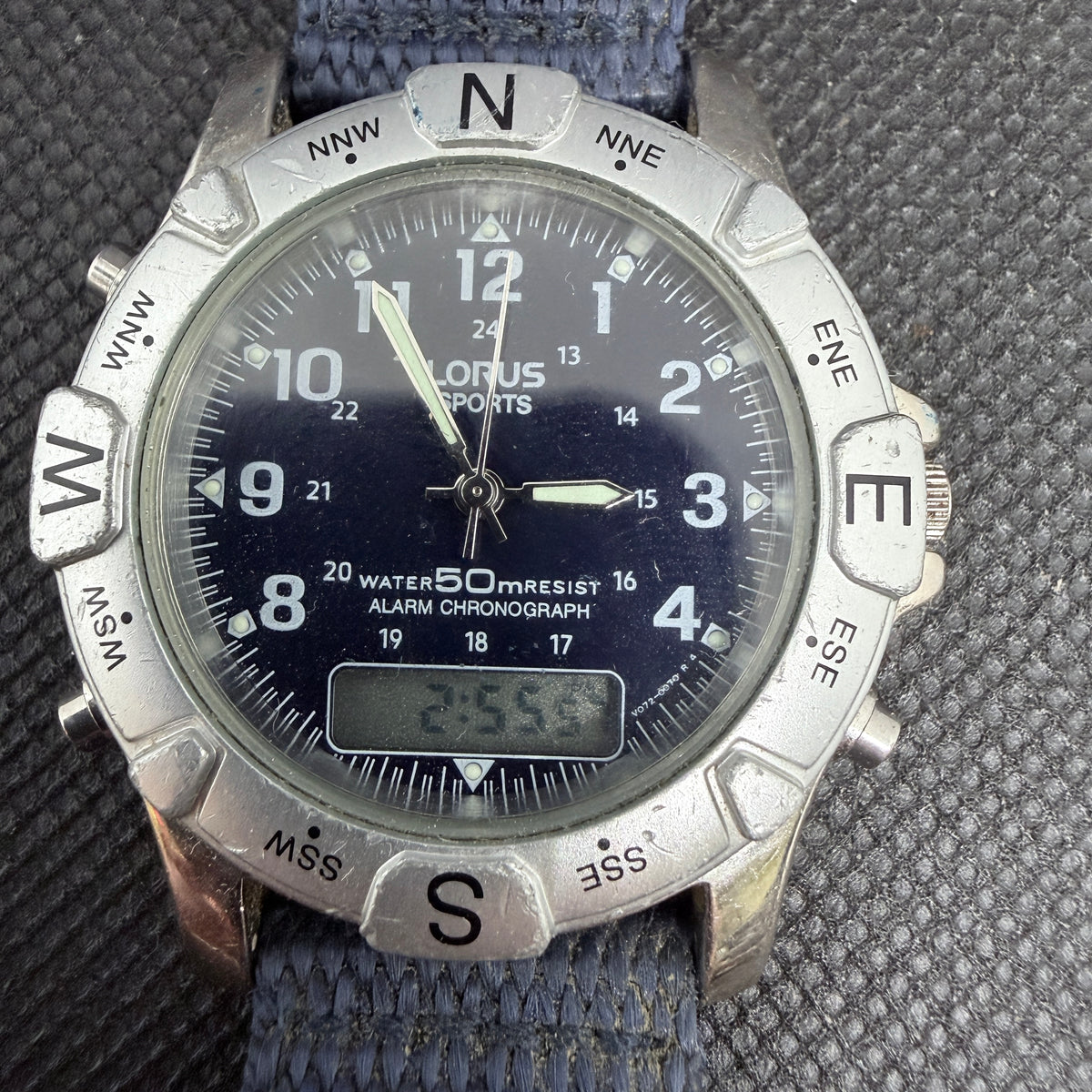 Lorus Sports Ana-Digi Compass – Deep Blue Dial Ref. V072-0040