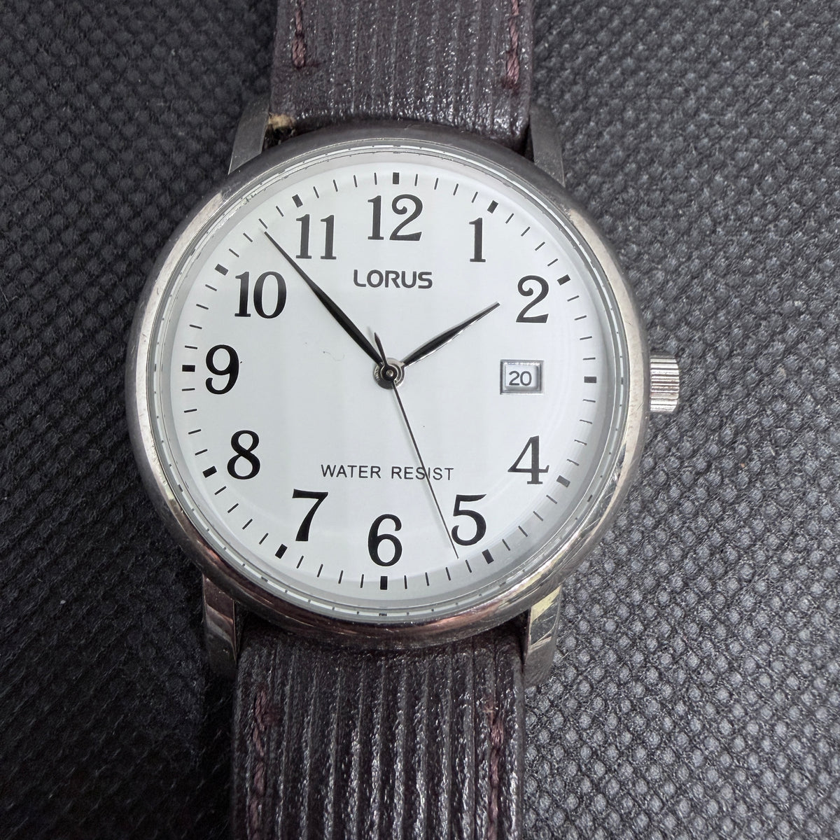 Classic Lorus by Seiko Men's Dress Watch – White Dial & Date (Ref. VX32-X380)