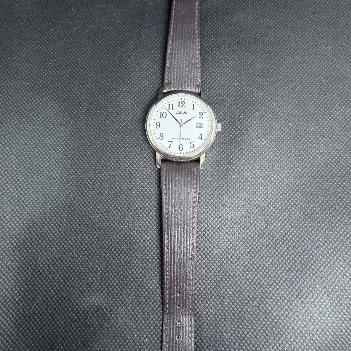 Classic Lorus by Seiko Men's Dress Watch – White Dial & Date (Ref. VX32-X380)