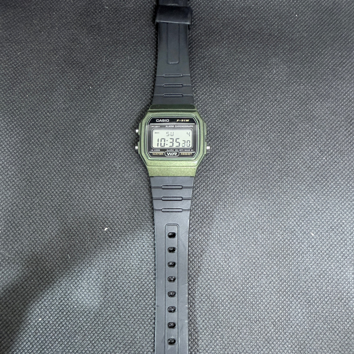 Casio F-91WM-3A Retro Digital Chronograph – Olive Green