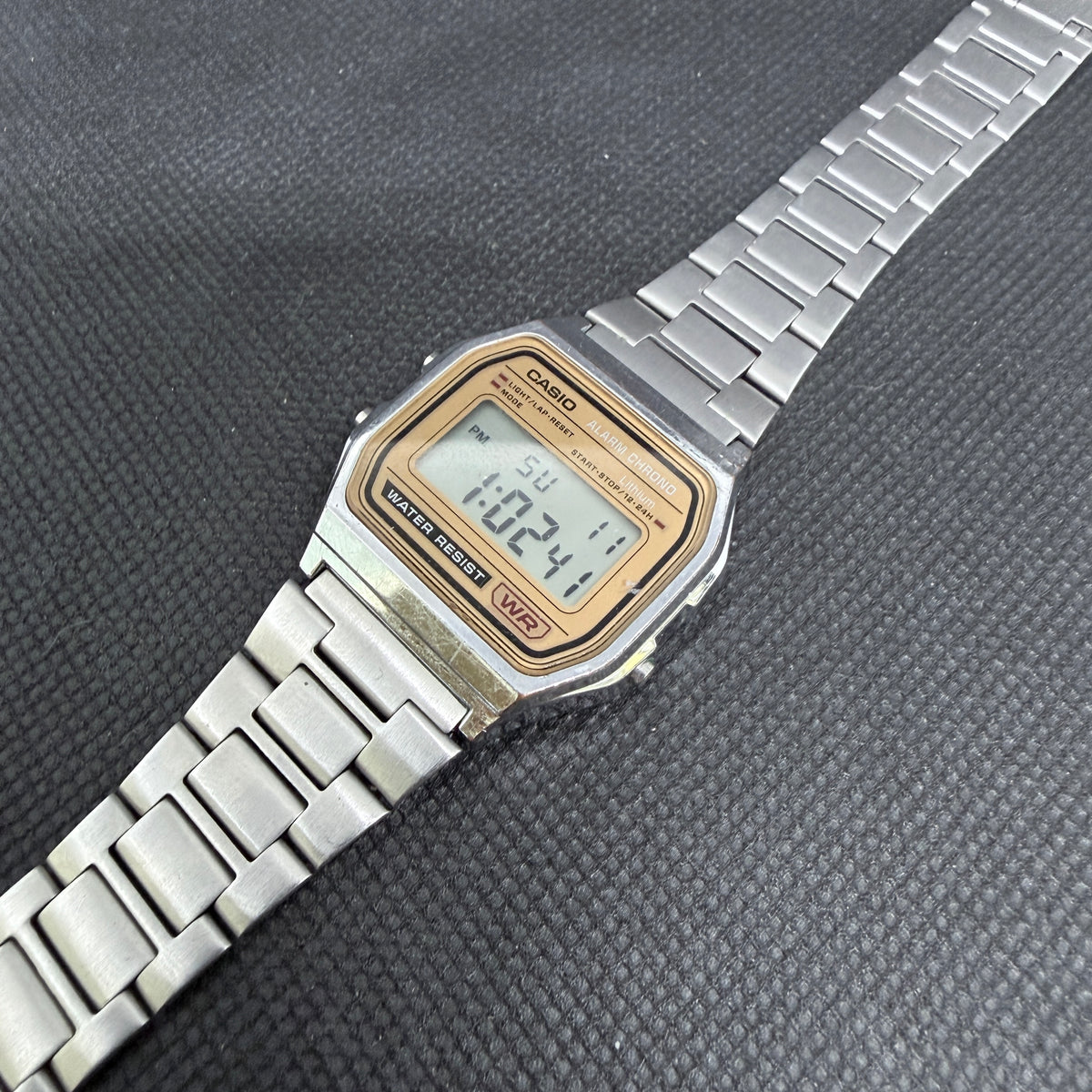 Retro Casio Alarm Chronograph Gold Face – Original Bracelet (Ref. A158WE)