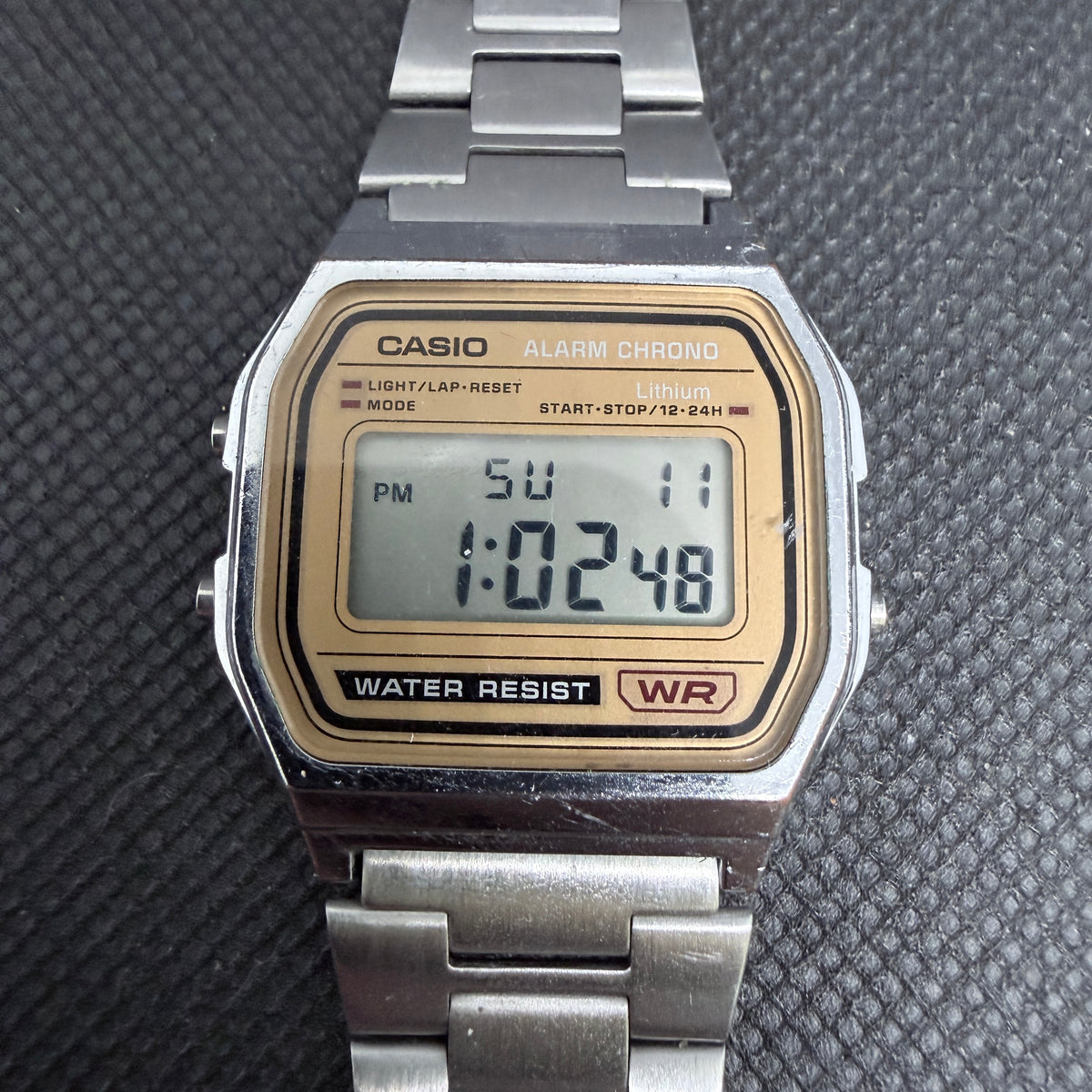 Retro Casio Alarm Chronograph Gold Face – Original Bracelet (Ref. A158WE)