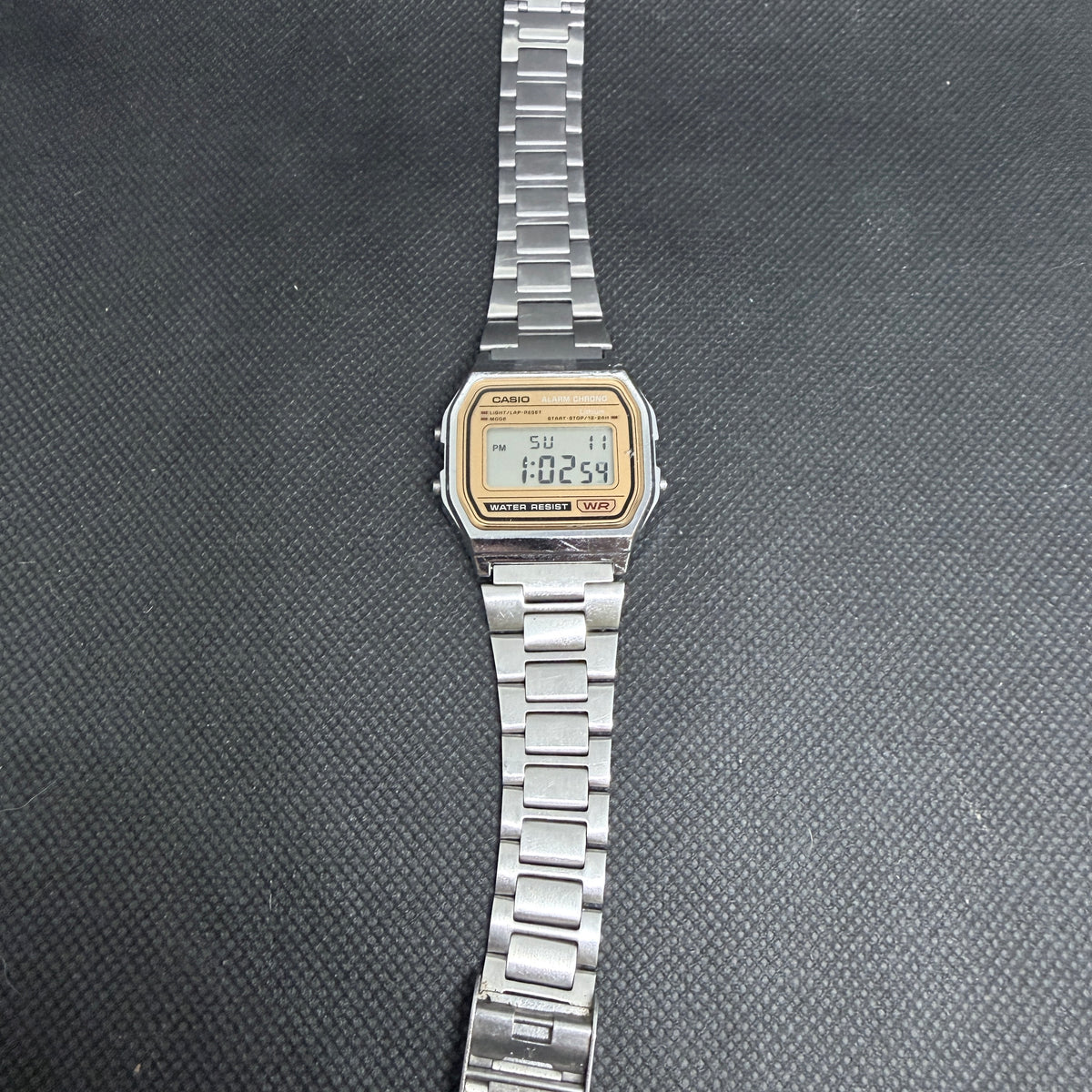 Retro Casio Alarm Chronograph Gold Face – Original Bracelet (Ref. A158WE)