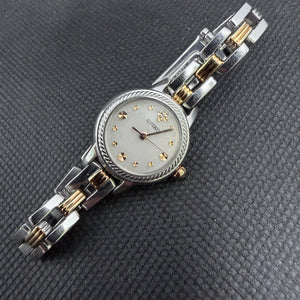 Vintage Seiko Ladies' Solar Watch – Two-Tone Rose Gold Accents (Ref. V117)