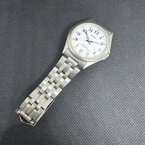 Neo-Vintage Seiko Alba Titanium JDM Field Watch – Clean White Dial 35mm (Fits 18.5cm Wrist)