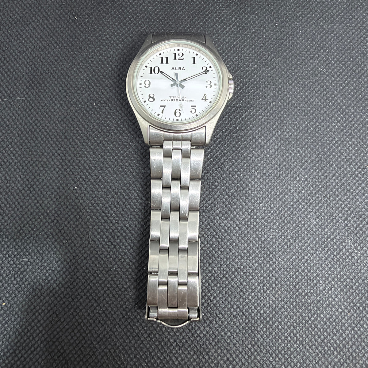 Neo-Vintage Seiko Alba Titanium JDM Field Watch – Clean White Dial 35mm (Fits 18.5cm Wrist)