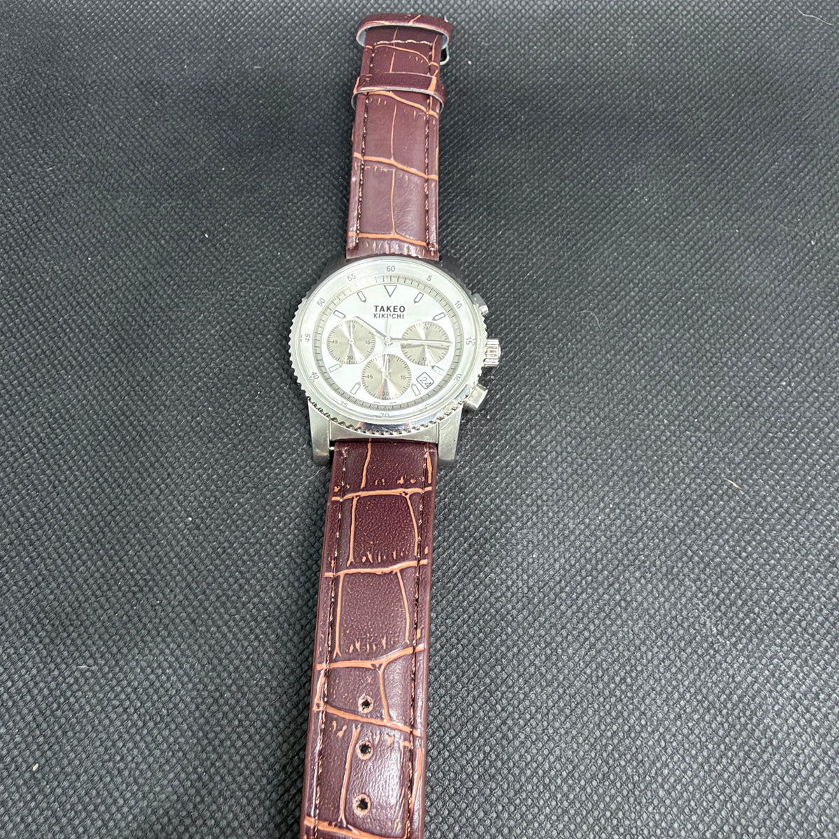 Neo-Vintage Takeo Kikuchi Chronograph JDM – Silver Sunray Dial 40.5mm (TK-20B6)
