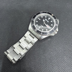 Neo-Vintage Clocky "Submariner" Style Diver – Black Dial 40mm (Fits 18cm Wrist)