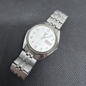 Vintage Pulsar Quartz Field Style – Silver Linen Dial 36mm (Y563-8449)